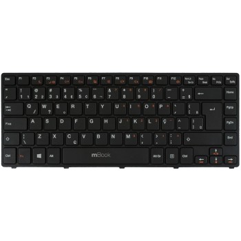 Teclado PK130LJ1D30 para Login Compal com Ç e moldura, 