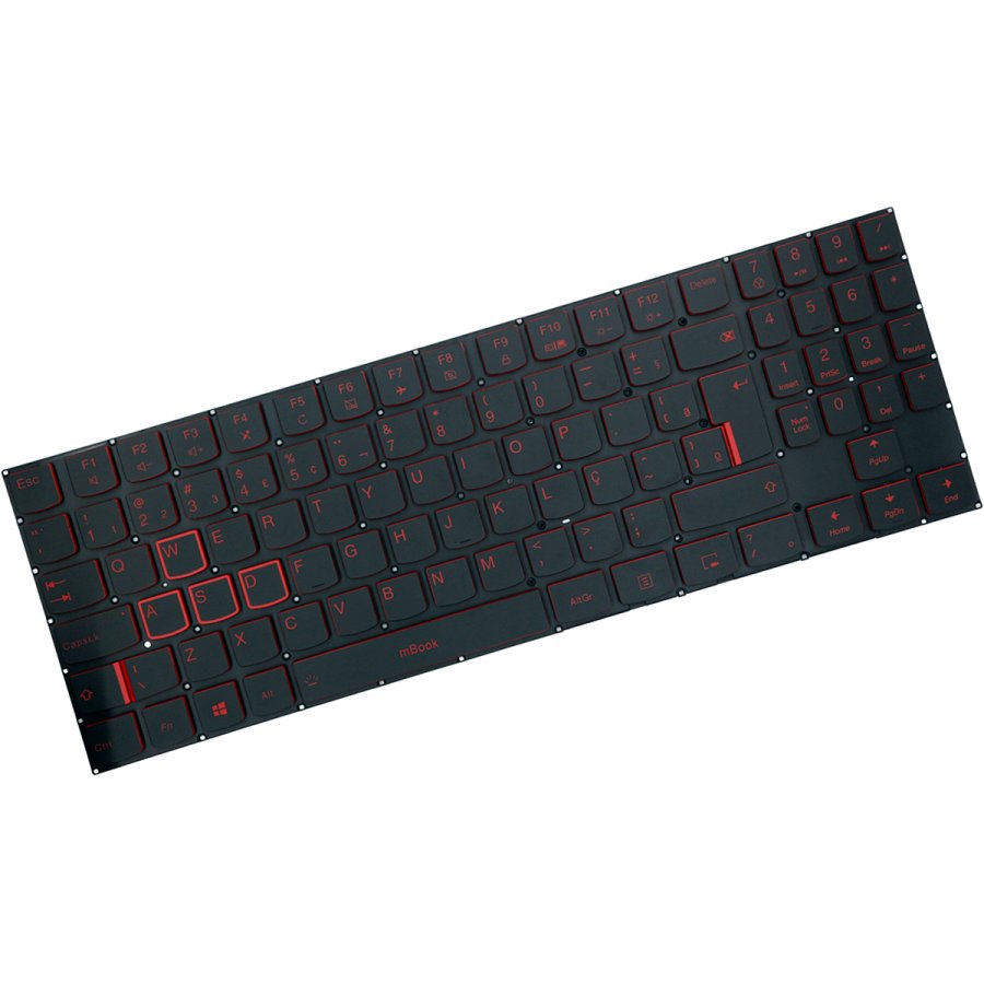 Teclado com led vermelho para Lenovo Legion Y530-15ICH, 