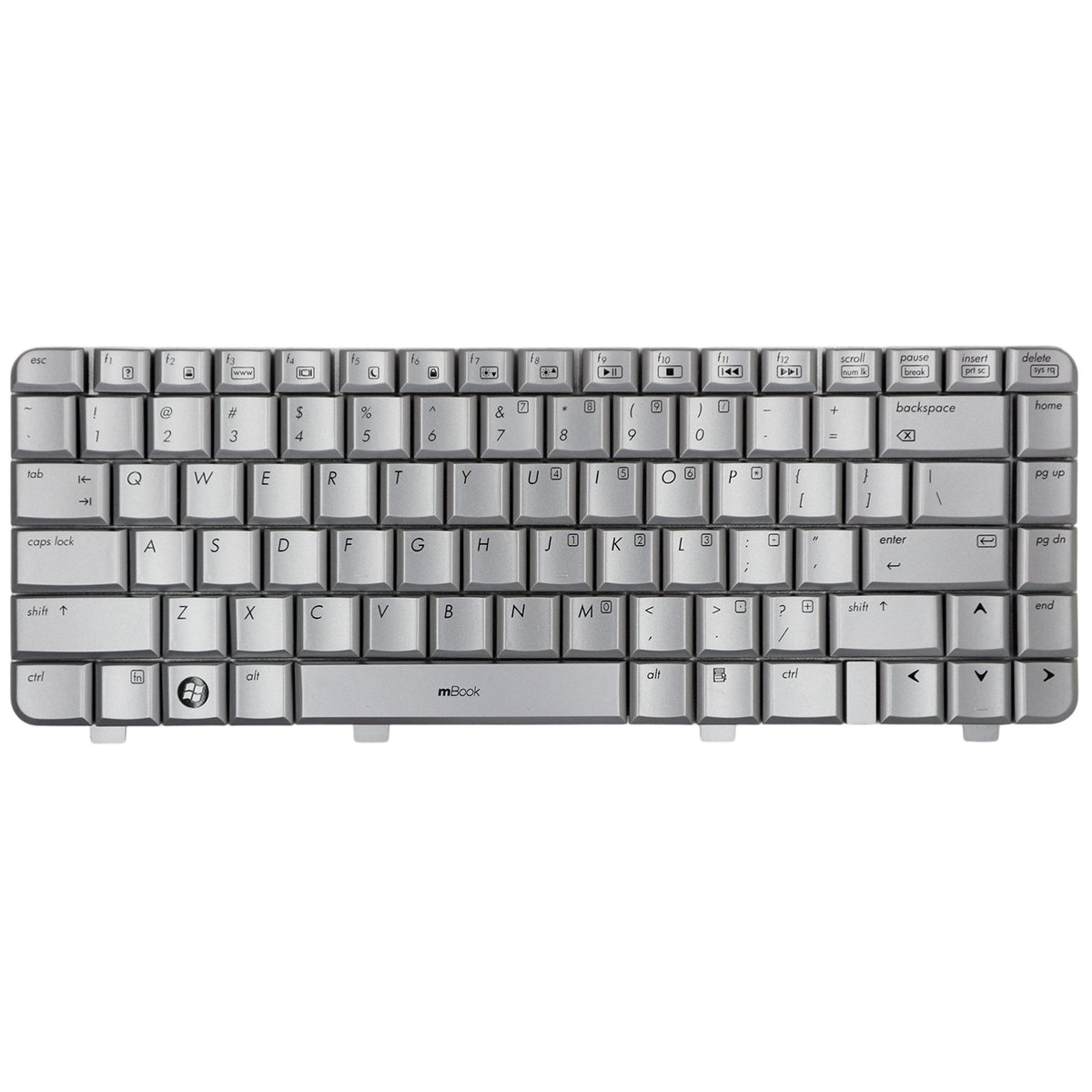 Teclado para HP 9j.n8682.w01 9j.ng82.b01 Pk1306t2b00 Prata, 