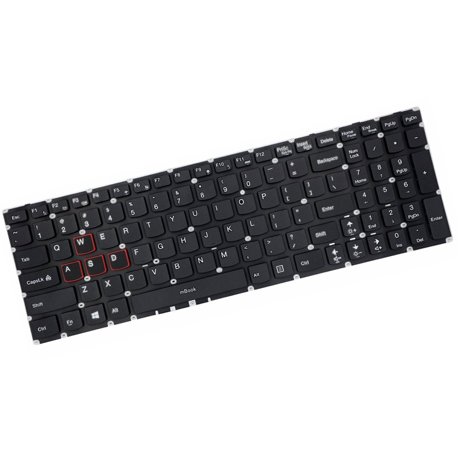 Teclado US Sem LED compatível Lenovo SN20H54489, 