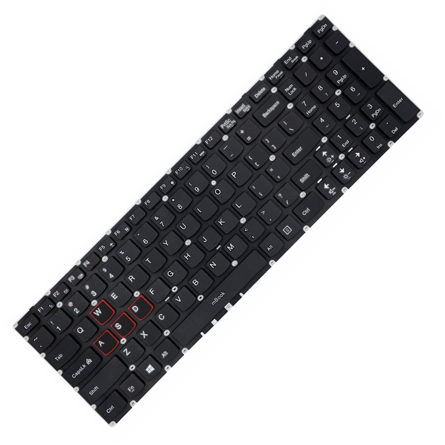 Teclado US Sem LED compatível Lenovo PK130ZF1A00, 