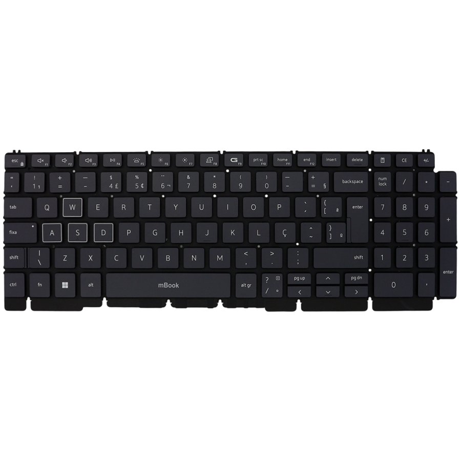 Teclado BR Retroiluminado RGB para Dell G15 5530, 5535, 
