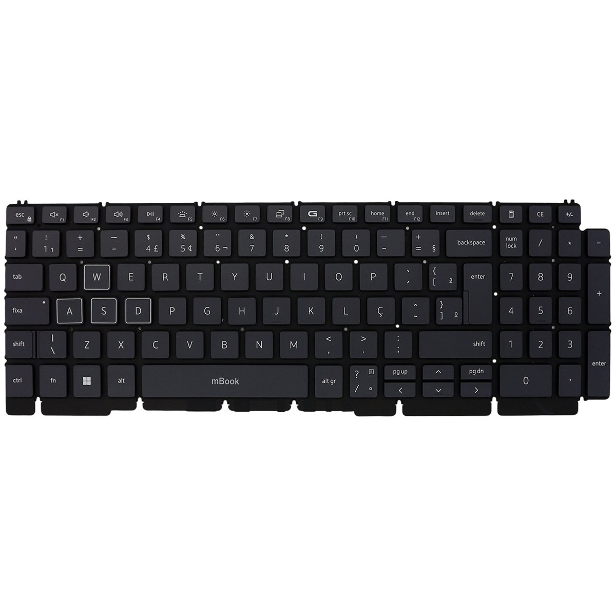 Teclado ABNT2 Retroiluminado RGB para Dell G15 5530, 