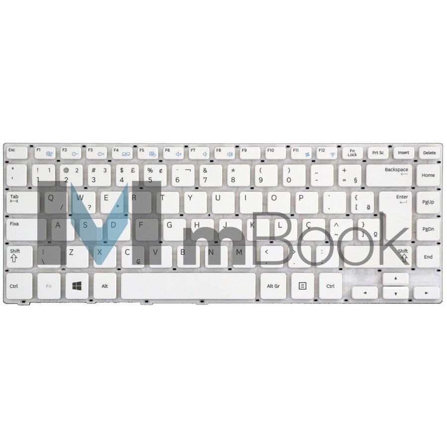 Teclado Notebook para Samsung Sg-58600-40a Br Com Ç Branco, 