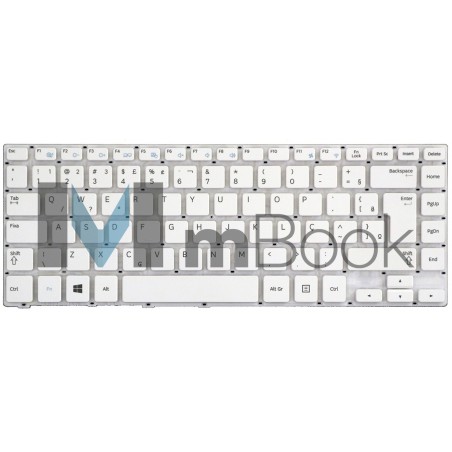 Teclado P/ Notebook Samsung Sg-58600-40a Br Com Ç Branco