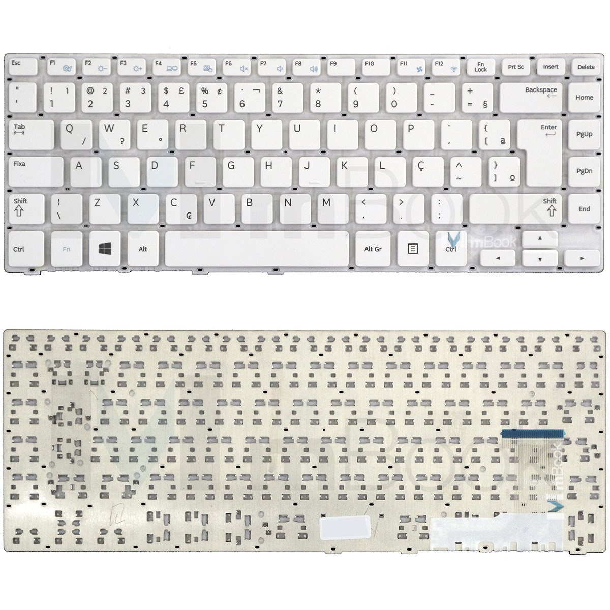 Teclado Notebook para Samsung Sg-58600-40a Br Com Ç Branco, 