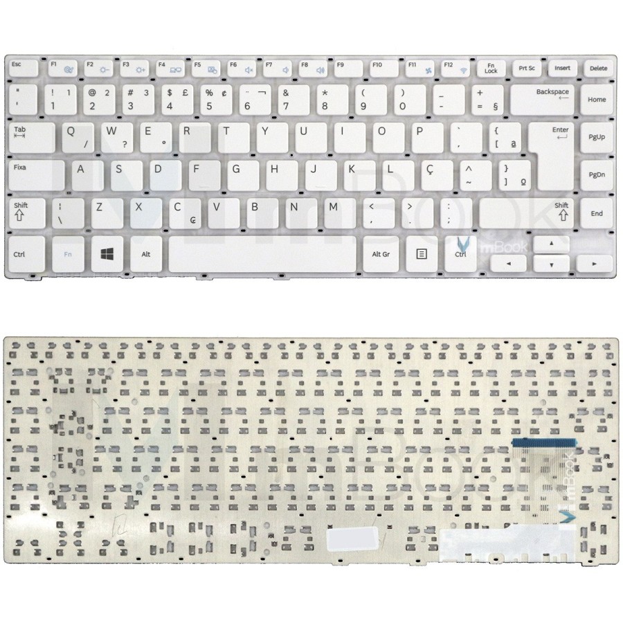 Teclado Notebook para Samsung Sg-58600-40a Br Com Ç Branco, 
