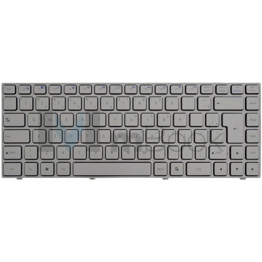 Teclado Positivo Sim+ N9300 N9325 N9380 Prata