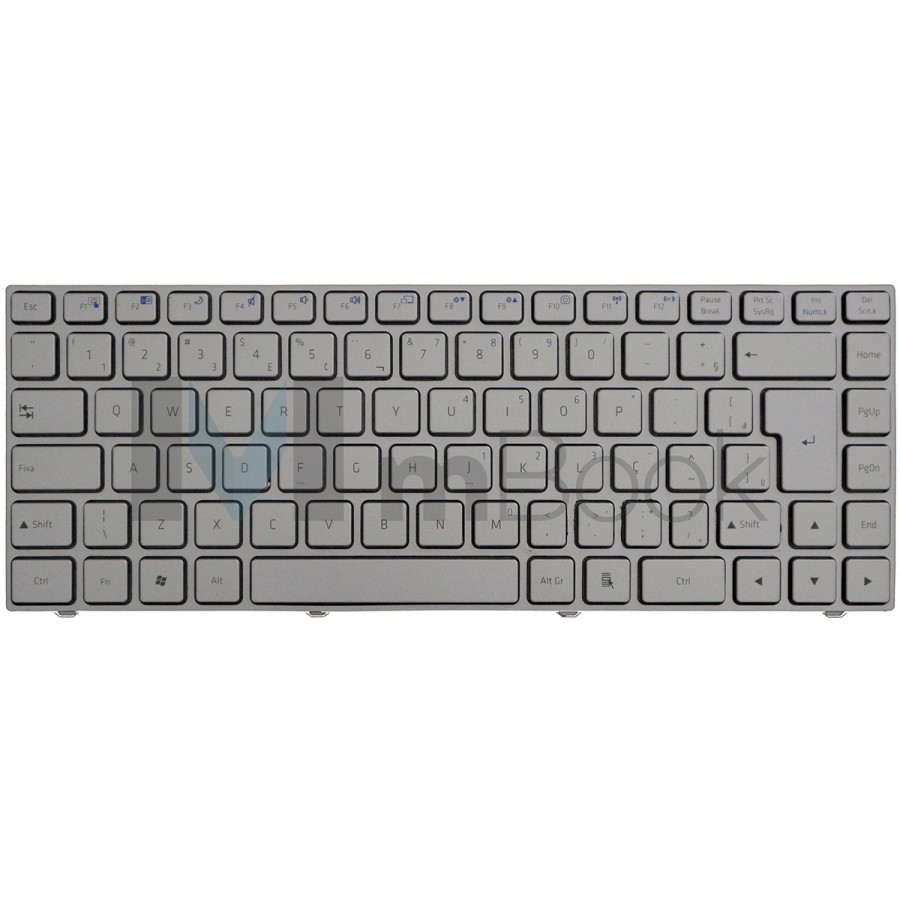 Teclado Positivo Sim+ N9300 N9325 N9380 Prata