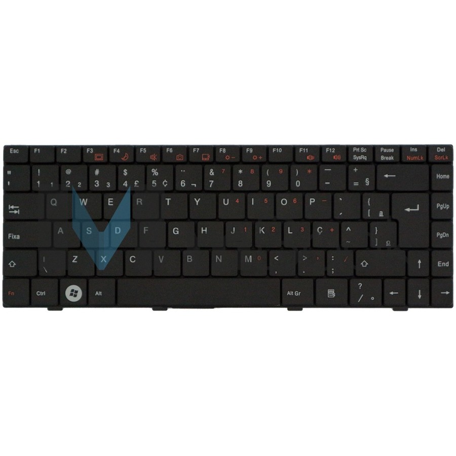 Teclado Itautec W7410 W7415 V092305bk1 71-31800-05 Br Com Ç