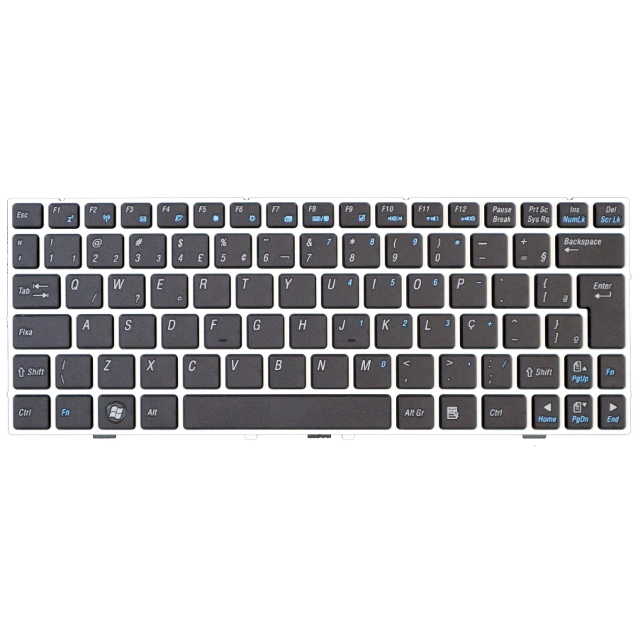 Teclado Asus Eee Pc Eeepc 1000 1000h Br Moldura Branca Br