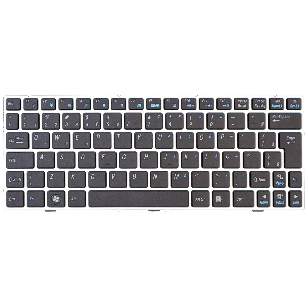 Teclado Asus Eee Pc Eeepc 1000ha 1000hd Moldura Branca Br, 