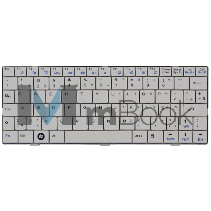 Teclado Netbook Lg X11 X110 Aew69534406 Branco Br Abnt2 Ç