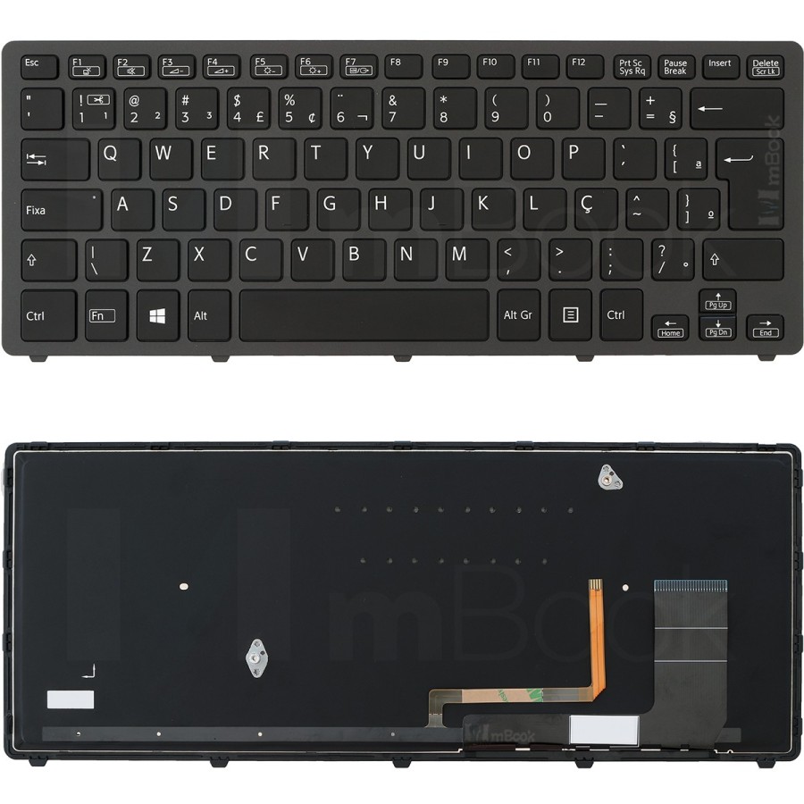 Teclado Sony Vaio Svf14n11cxb Svf14n2g4r Svf14n2j2r Preto