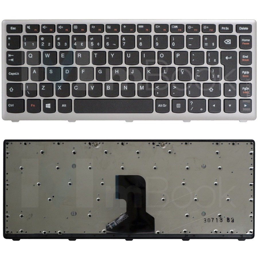 Teclado para Lenovo Ideapad Z400a Series Moldura Cinza