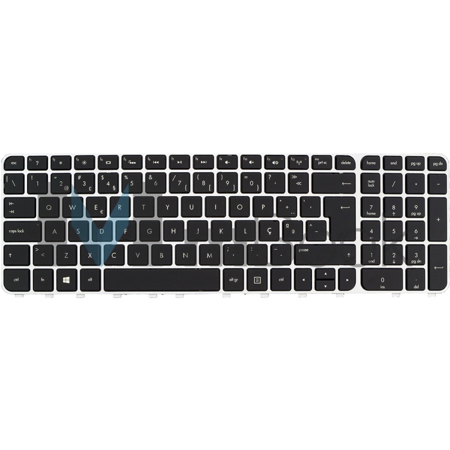 Teclado Hp M6-1000 698404-001 981090-001 981563-000 Prata, 