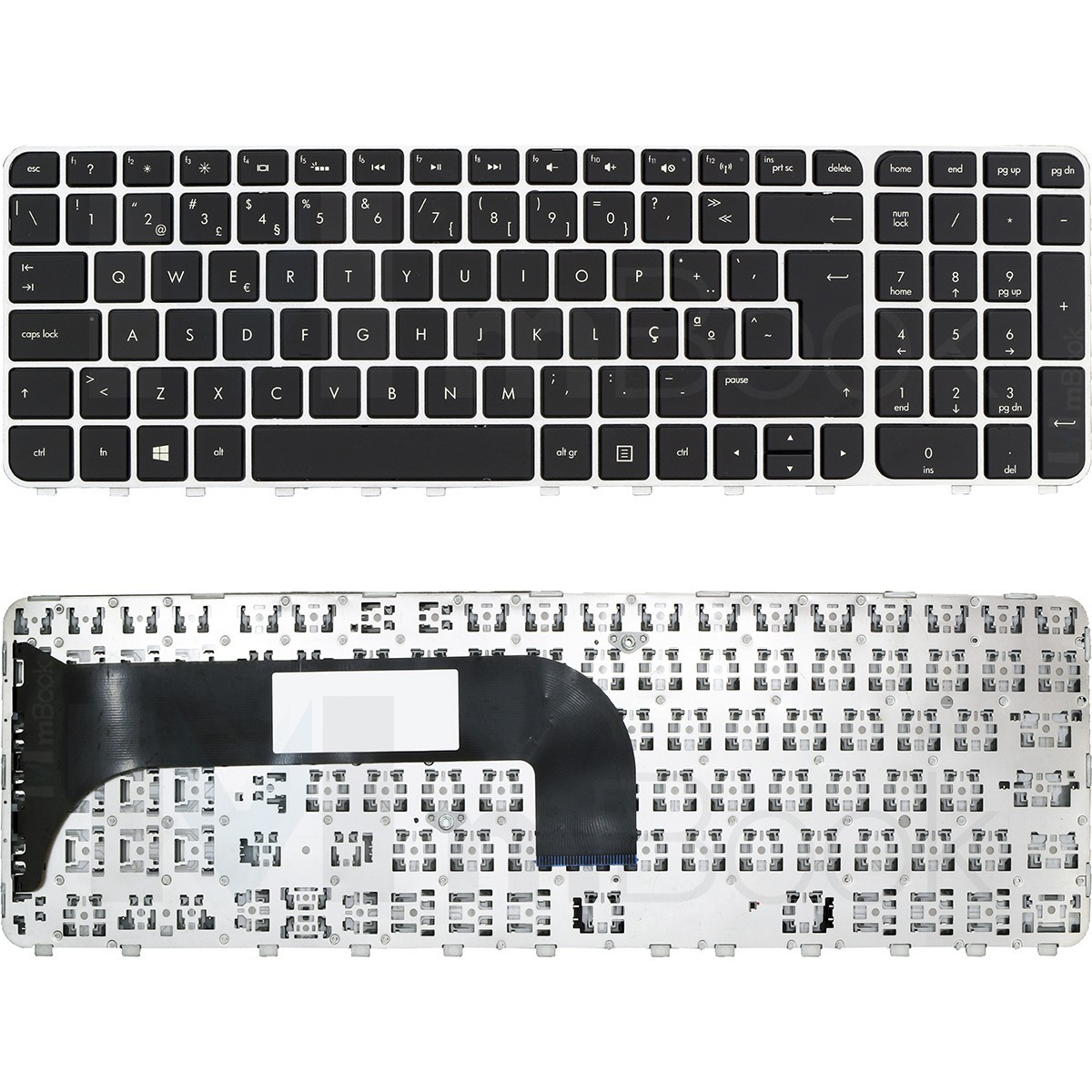 Teclado Hp M6-1000 698404-001 981090-001 981563-000 Prata, 