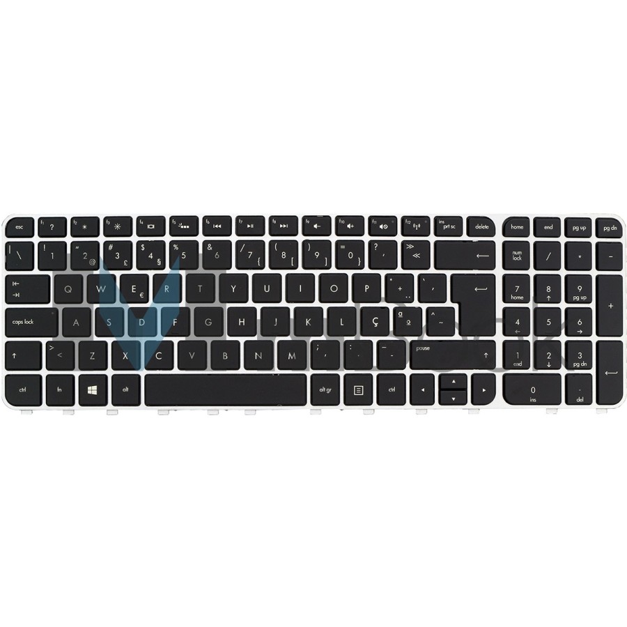 Teclado Hp M6-1000 698404-001 981090-001 981563-000 Prata, 