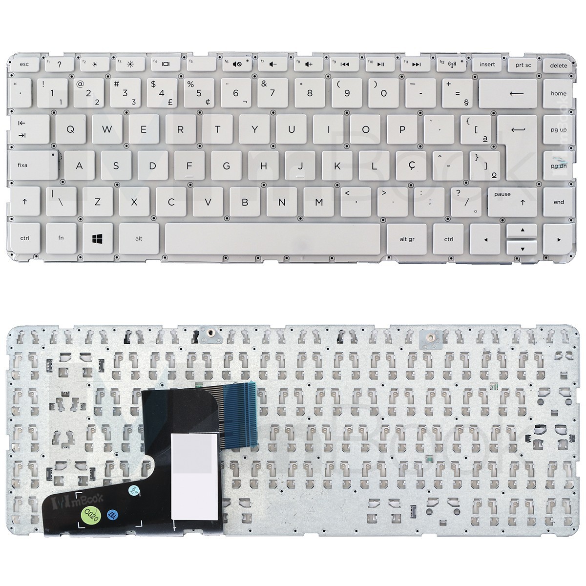 Teclado Hp 14-n060br 14-n070br 14-n007la Branco S/ Frame Br