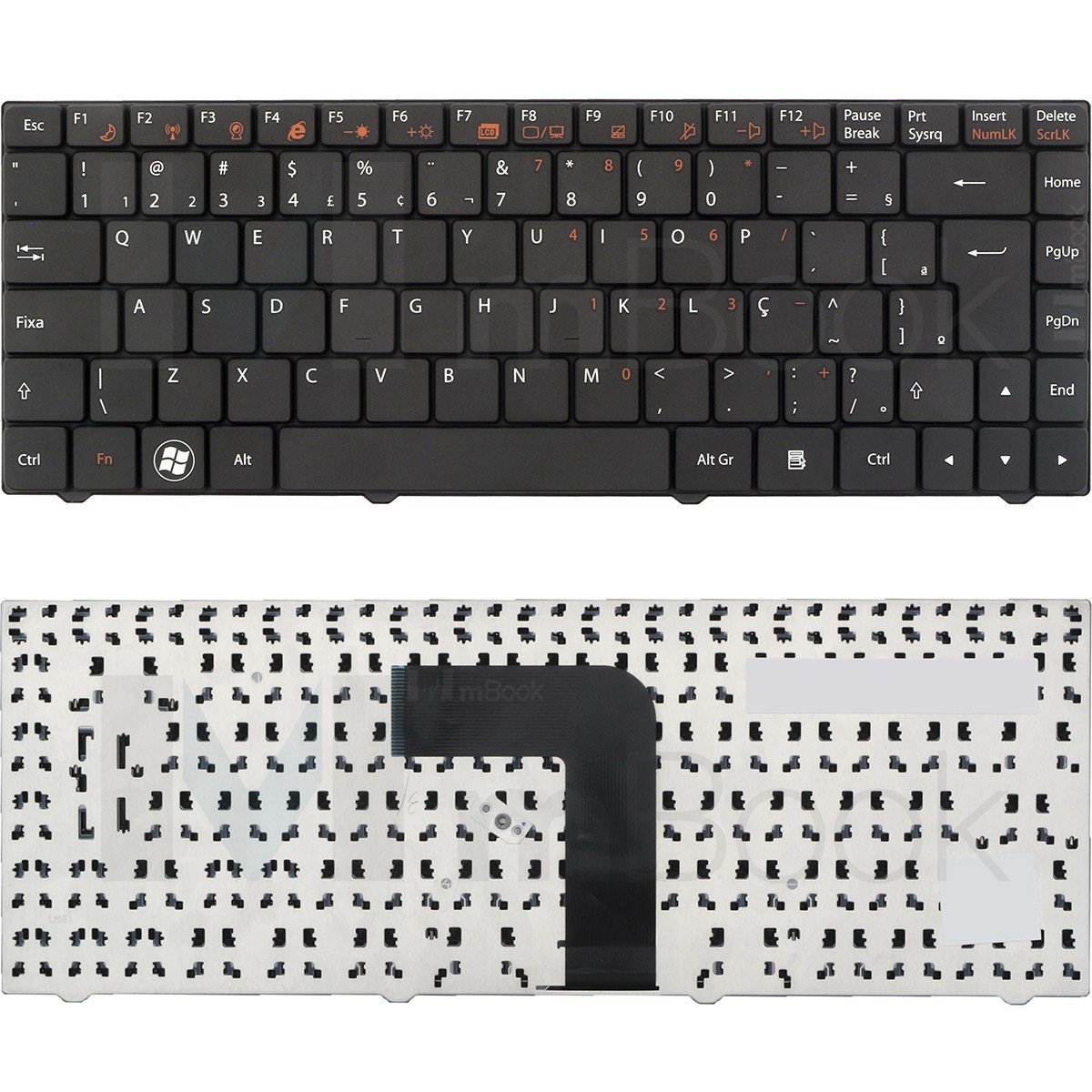 Teclado Para Cce Positivo Mp-07g38pa-886 Wifi No F2, 