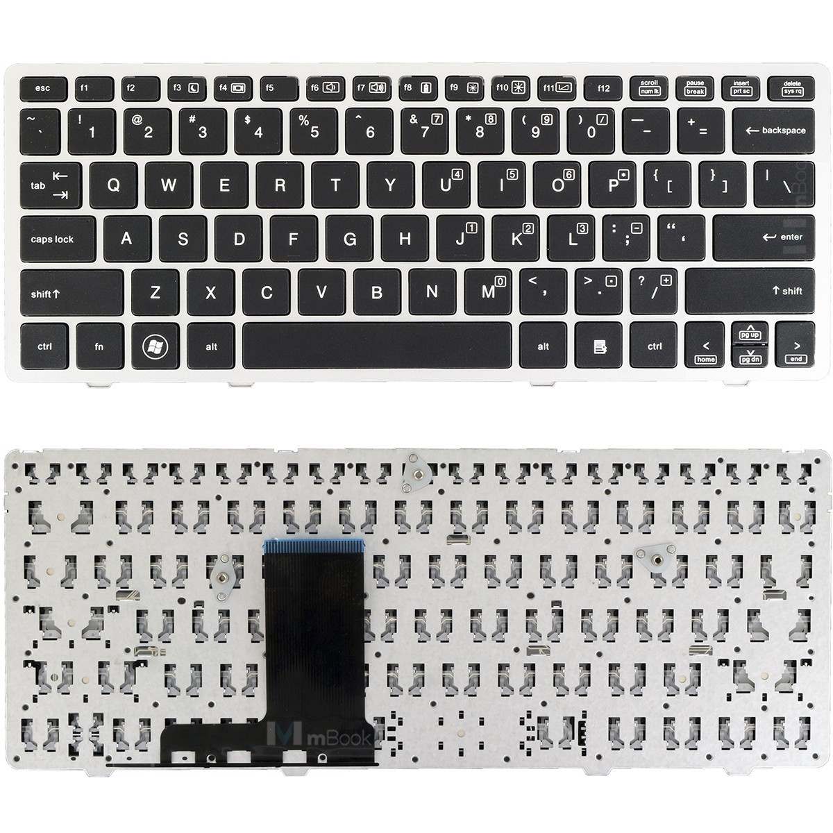 Teclado Hp Elitebook 2560p 2570p Frame Prata Teclado Hp Elitebook 2560p 2570p Frame Prata