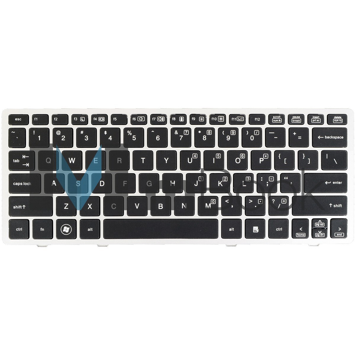 Teclado Hp Elitebook 6037b0055137 638512-d61 Frame Prata, 