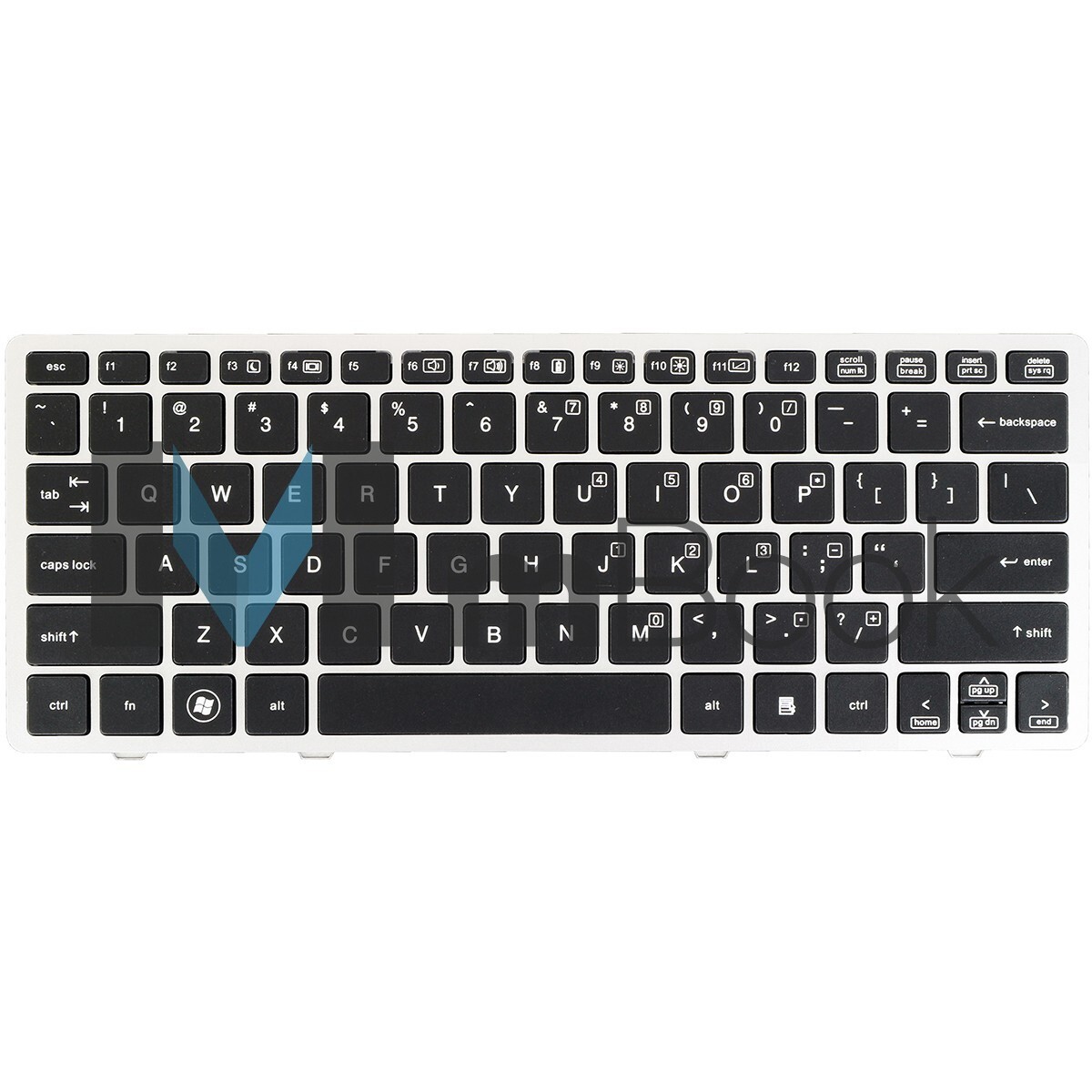 Teclado Hp Elitebook 6037b0055137 638512-d61 Frame Prata, 