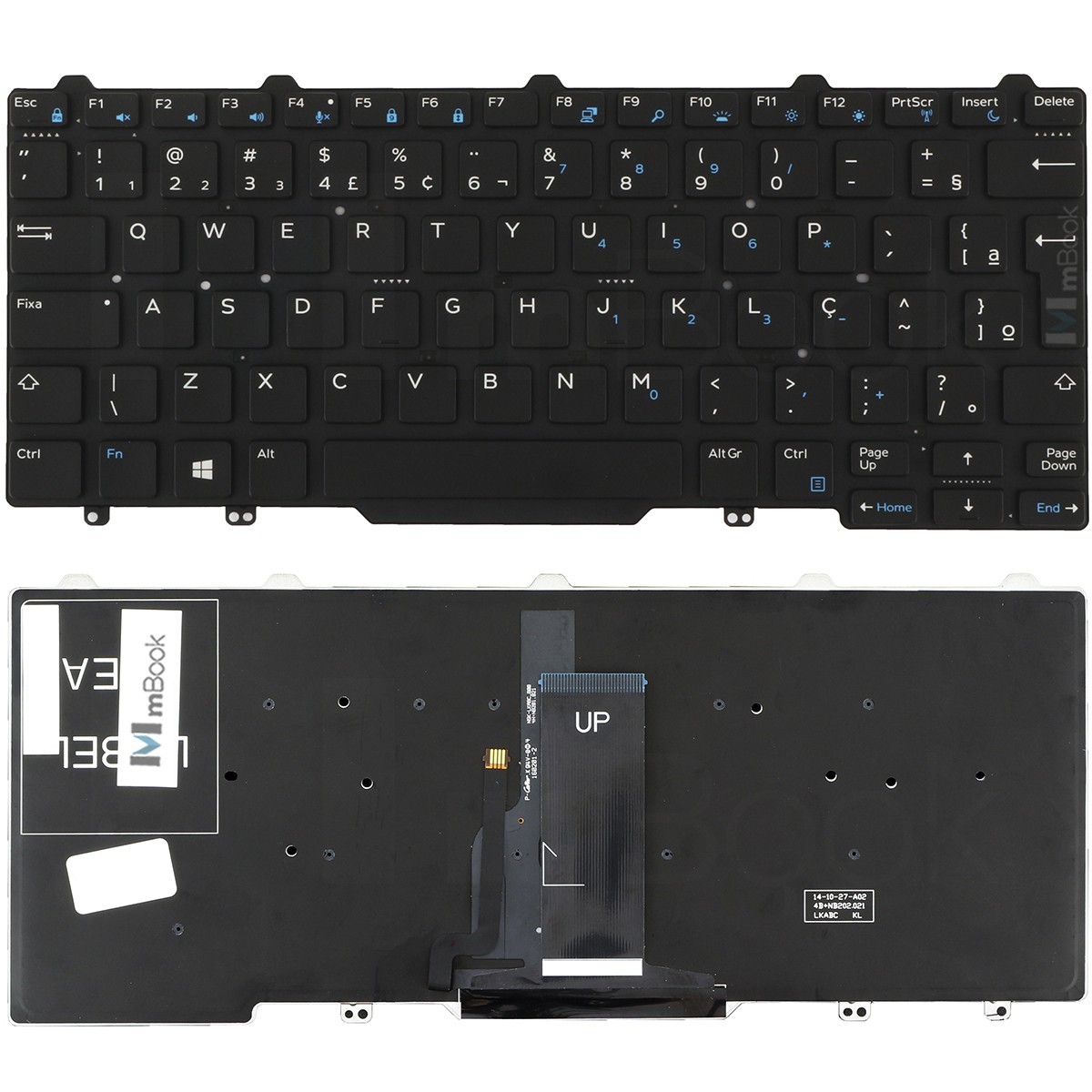 Teclado Dell Latitude 0h60f2 nsk-lkabc 1b pk1316r1a35 c/ led