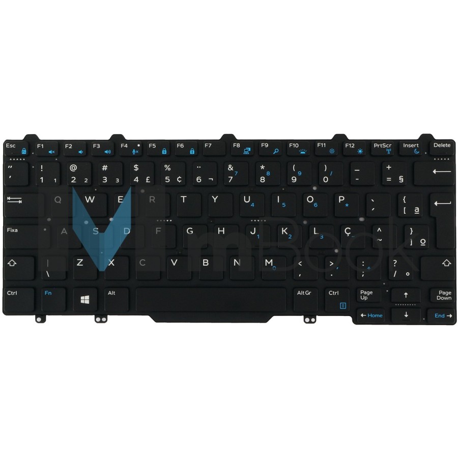Teclado Dell Latitude 0h60f2 nsk-lkabc 1b pk1316r1a35 c/ led
