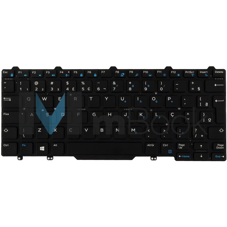 Teclado Dell Latitude 0h60f2 nsk-lkabc 1b pk1316r1a35 c/ led