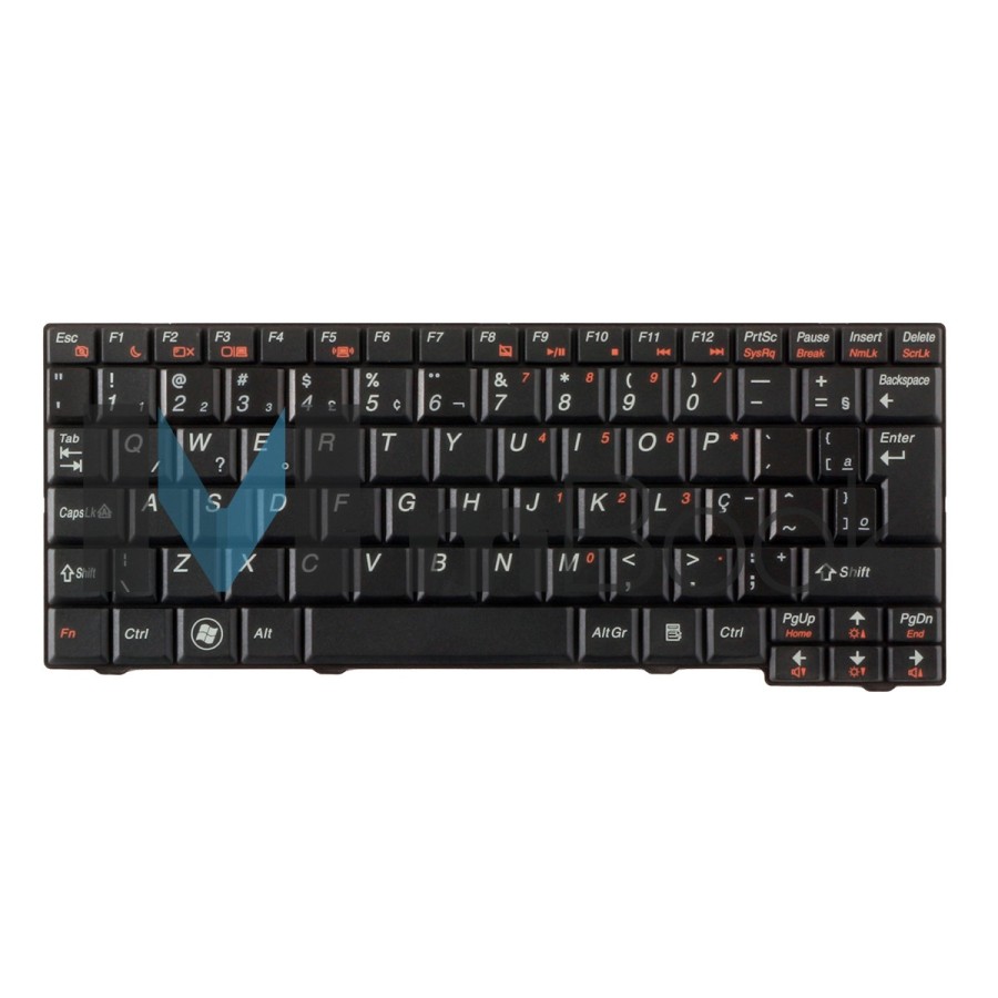 Teclado para Lenovo S10-2 V103802ak1 Pk1308h3a65 Preto
