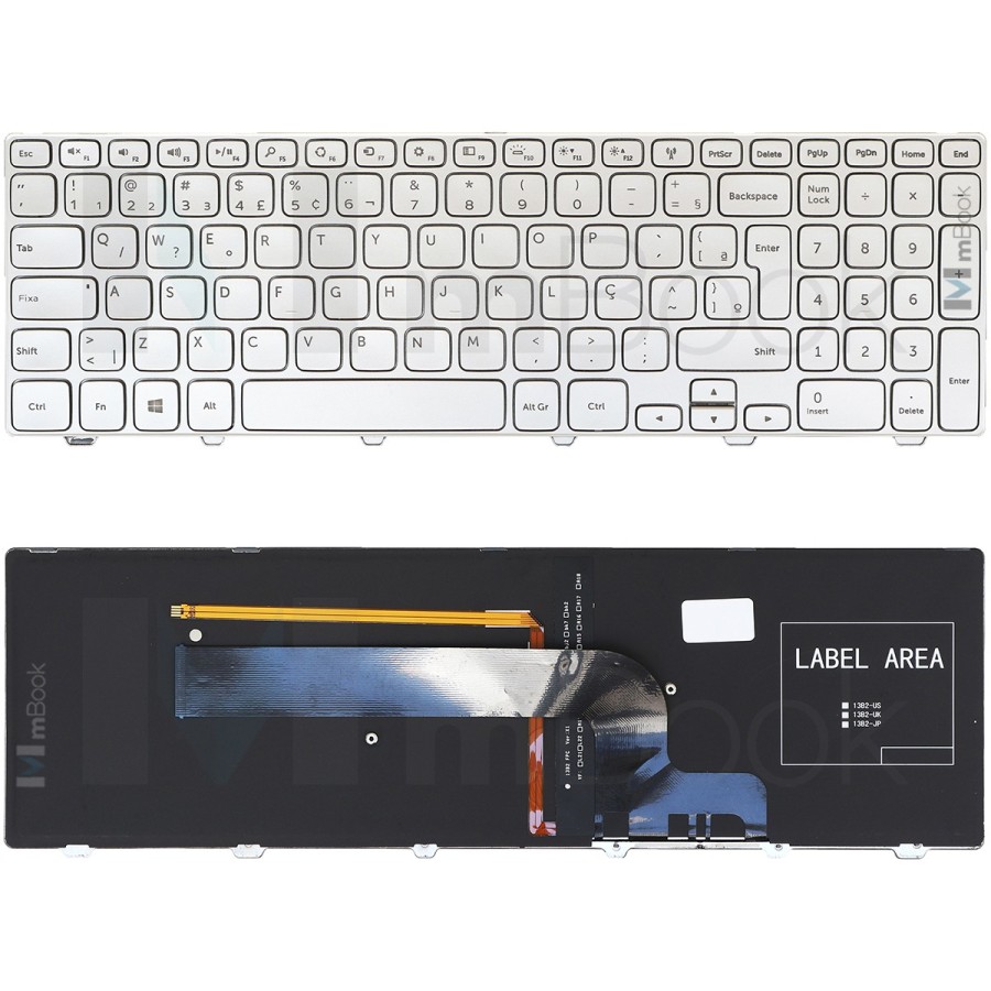 Teclado Dell Inspiron 0KK7X9 KK7X9 BR Com Ç