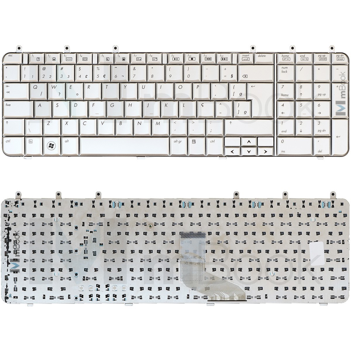 Teclado Hp Dv7-1002ea Dv7-1002tx Dv7-1002xx Prata BR, 