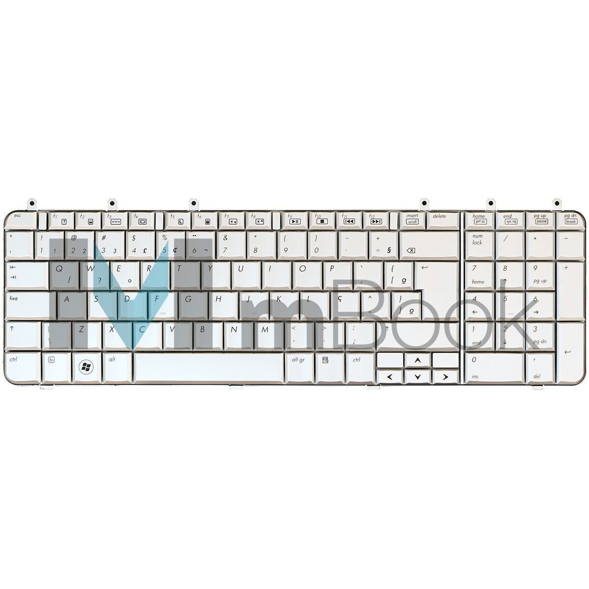Teclado Hp Dv7-1002ea Dv7-1002tx Dv7-1002xx Prata BR, 