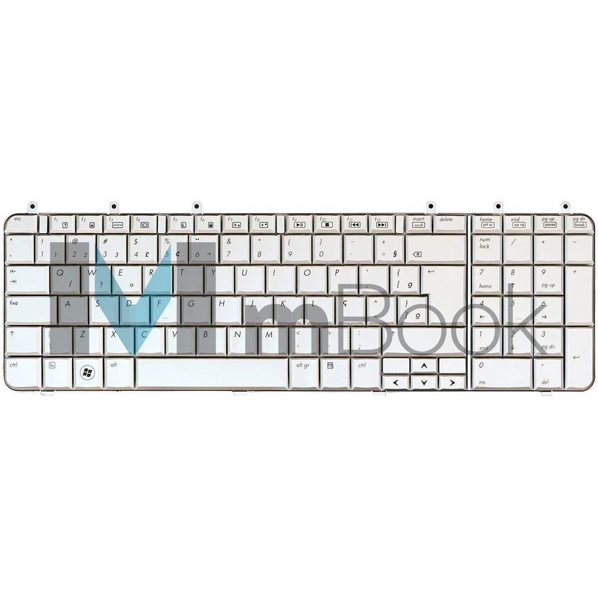 Teclado Hp Dv7-1002ea Dv7-1002tx Dv7-1002xx Prata BR, 