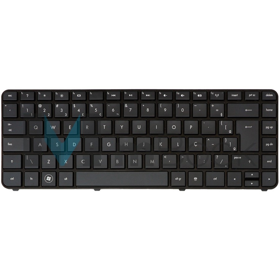 Teclado Hp Pavilion v125630a 90.4qc07.sb1 BR Com Moldura