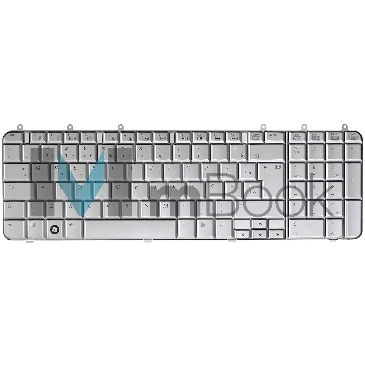 Teclado para HP Dv7-1002xx Dv7-1003ea Dv7-1003el Prata BR, 