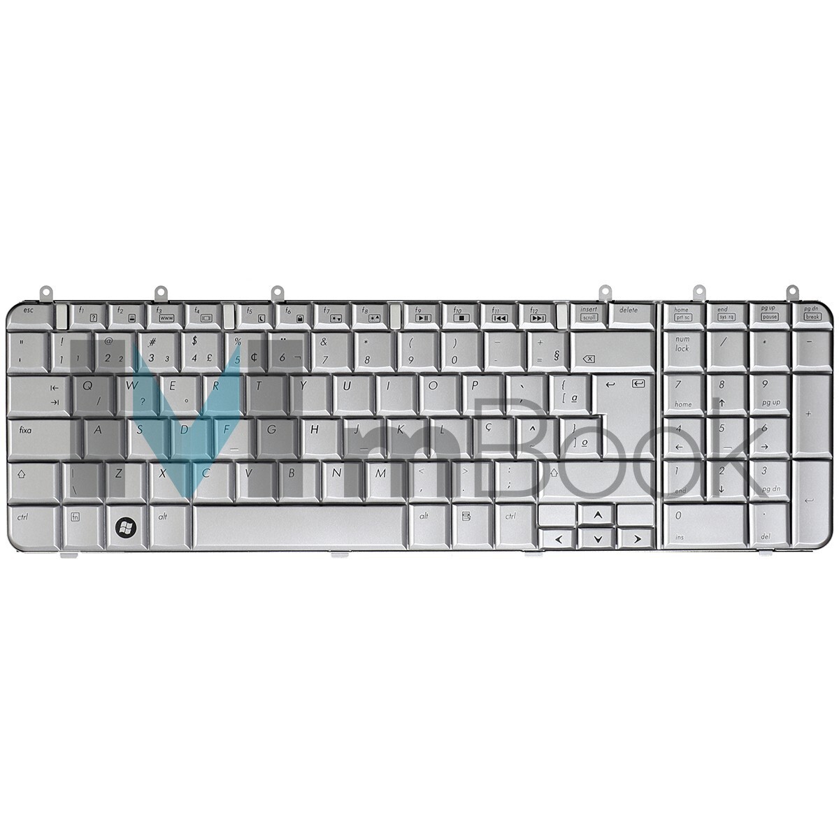 Teclado para HP Dv7-1220eg Dv7-1220em Dv7-1223ca Prata BR, 