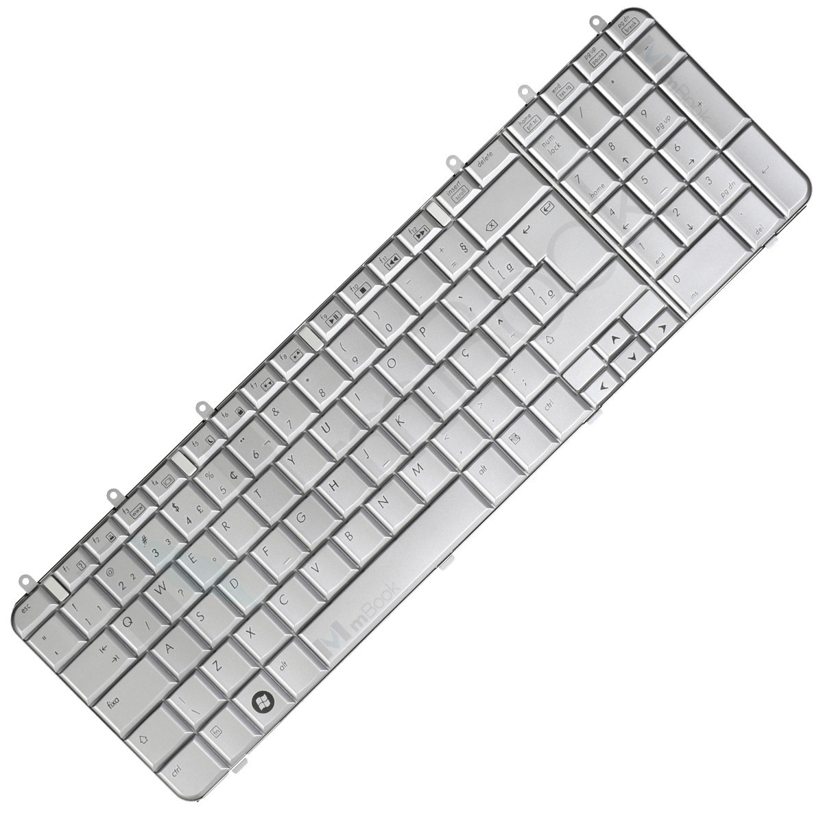 Teclado Hp Dv7-1270ca Dv7-1270eg Dv7-1270us Prata BR Teclado Hp Dv7-1270ca Dv7-1270eg Dv7-1270us Prata BR