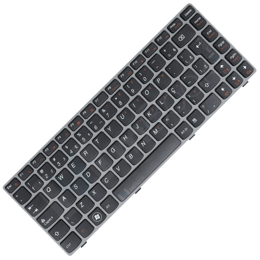 Teclado para Lenovo Ideapad 25-010871 Moldura Cinza