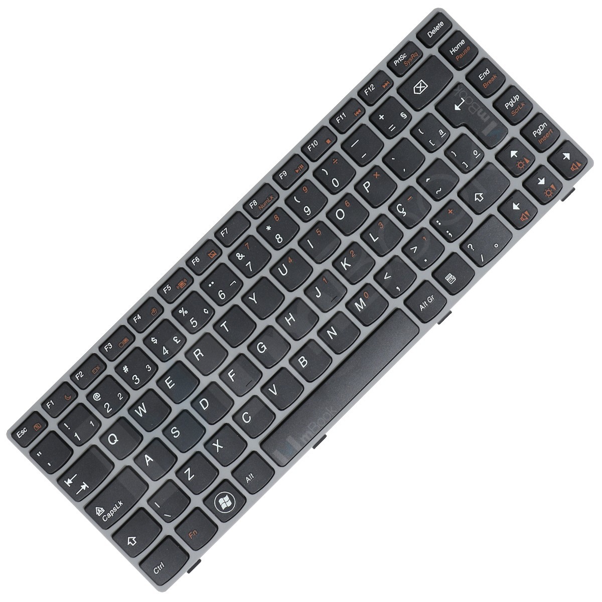 Teclado para Lenovo Ideapad Z450 Z460a Z460g Moldura Cinza, 
