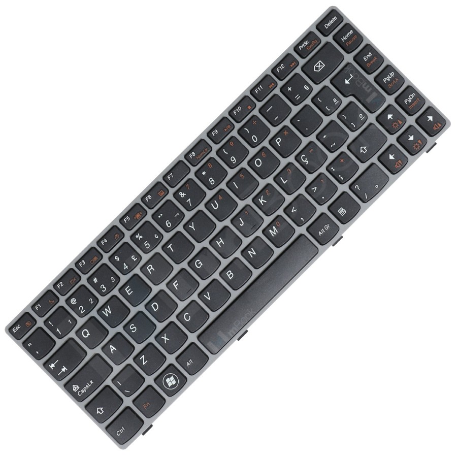 Teclado para Lenovo Ideapad Z450 Z460a Z460g Moldura Cinza, 
