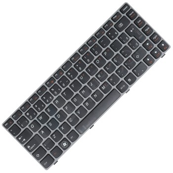 Teclado para Lenovo Ideapad Z450 Z460a Z460g Moldura Cinza