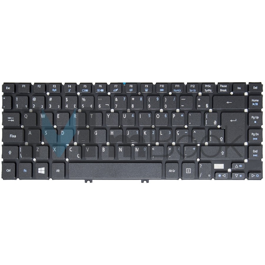 Teclado para Acer compatível com PN 9Z.N9LBC.A1D BR Com LED, 