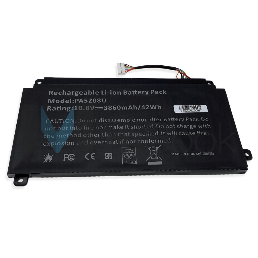 Bateria para Toshiba compatível com PN PA5208U-1BRS