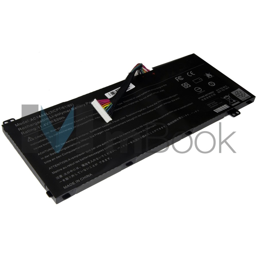 Bateria para Acer compatível com PN AC14A8L