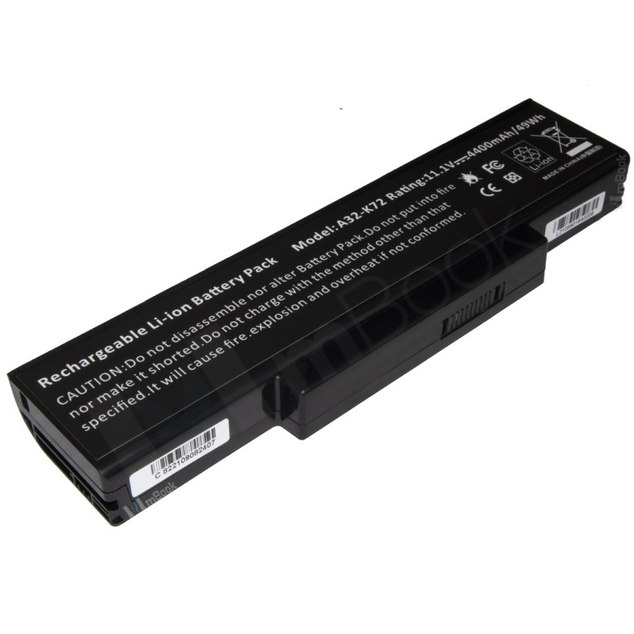 Bateria para Asus compatível com PN A32-K72 A32-N71