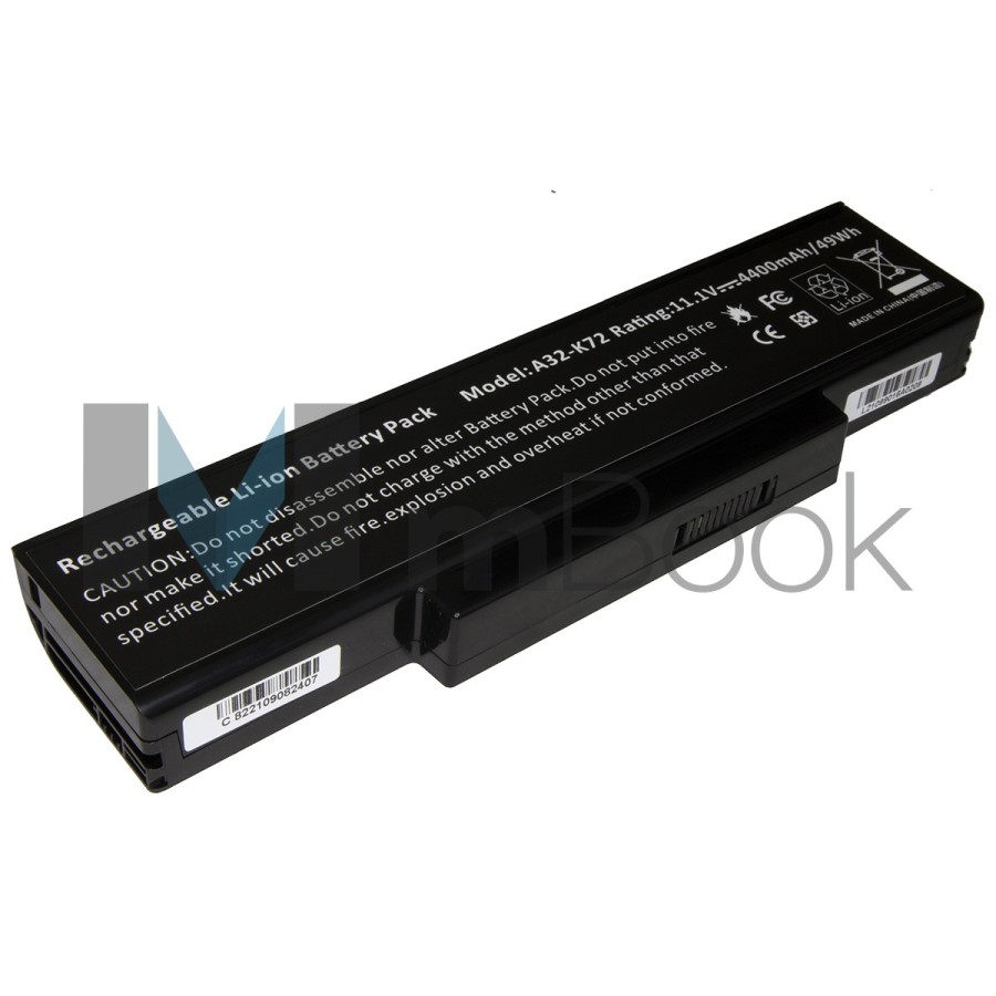 Bateria para Asus compatível com PN A32-K72 A32-N71