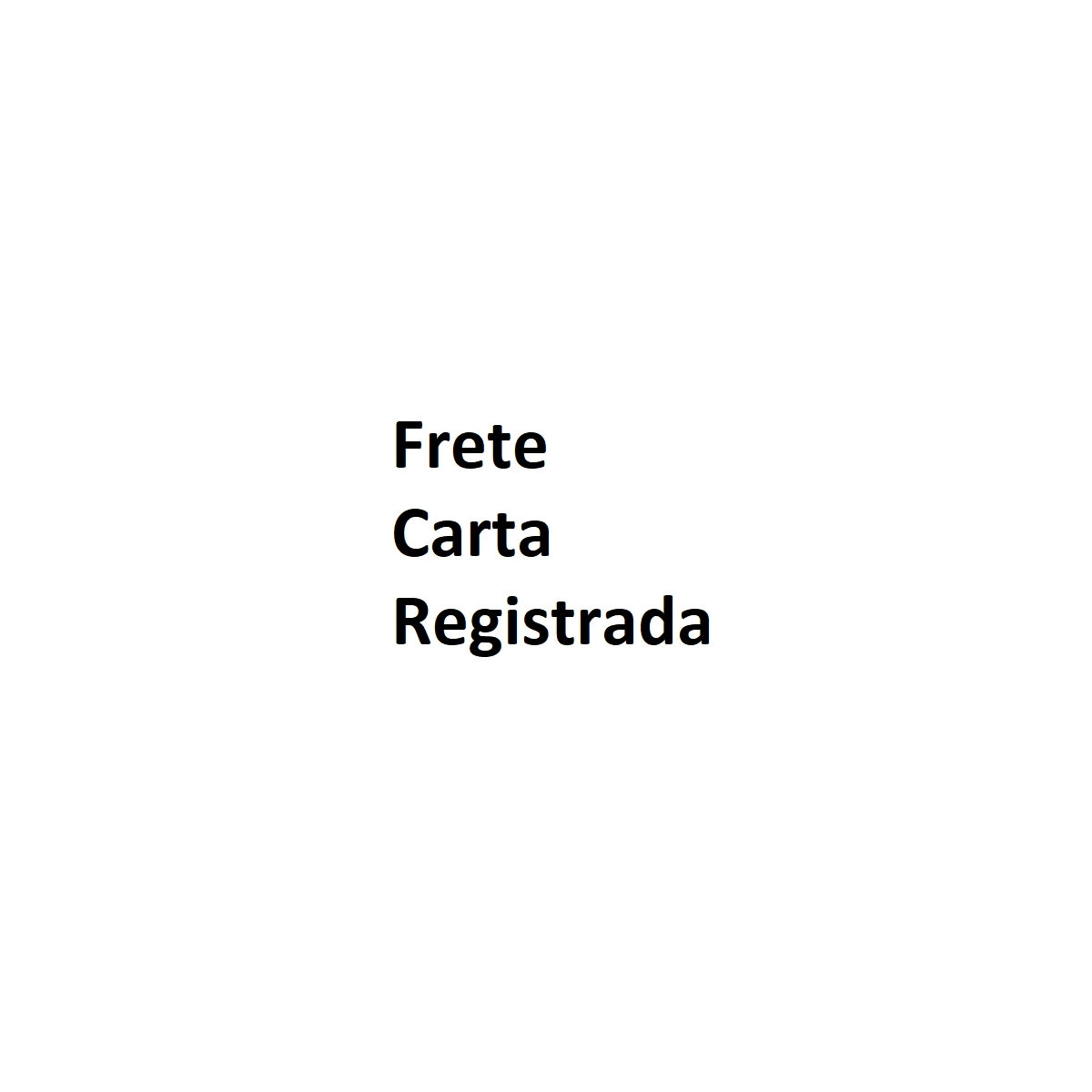 Frete Carta Registrada Frete Carta Registrada