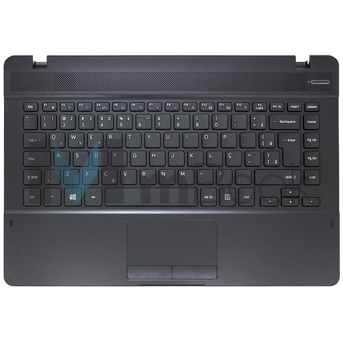 Teclado c/ Palmrest Para Samsung Np370e4k Cor Preta, 
